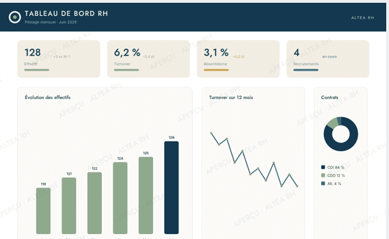Tableau de bord RH